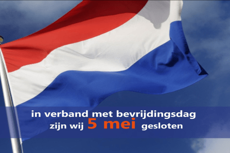 5 mei Bevrijdingsdag gesloten 